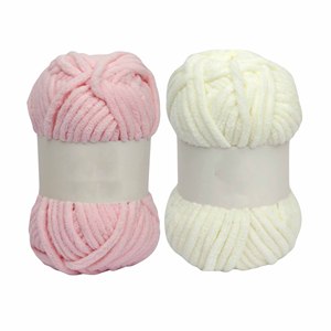Factory Price 100G/5Mm for Scarf Blanket Chunky <b>Polyester</b> <b>Yarn</b> - Product Image 1