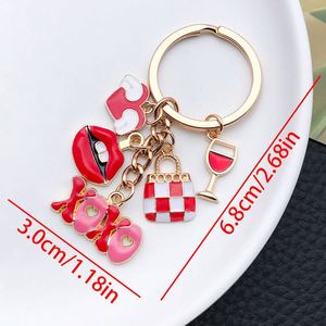 Factory Online Wholesale Hot Selling Creative Heart-shaped Rose Keychain for Valentine's Day <b>Gift</b> <b>Bag</b> Decoration Pendant - Product Image 5