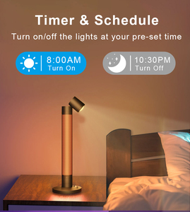 Ambient RGB LED Music Level Indicator Table Lamp Smart Sound Activated Modern APP & Remote <b>Control</b> Dimmable <b>Gaming</b> Room PC - Product Image 3