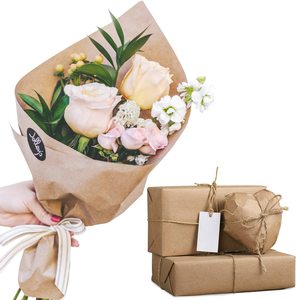 Bán buôn 2 inch x 100 ft tái chế nâu kraft giấy thủ công cuộn cho gói quà, đóng gói, vận chuyển và di chuyển - Product Image 5