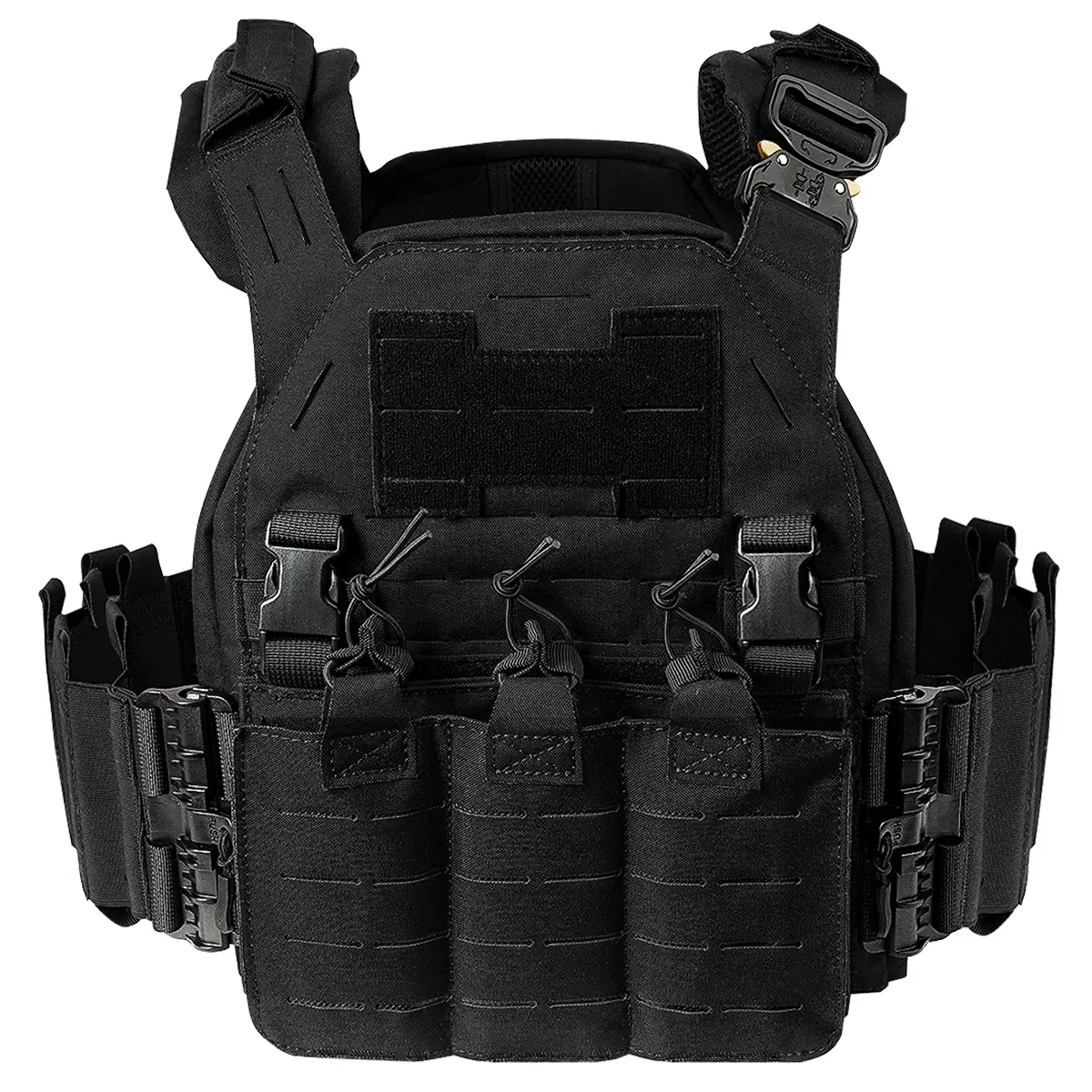 Groothandel 1000d Plaat Drager Beschermende Molle Tactische Vest Met Schouderriem Mag Pouch Voor Wargame Cs Paintball