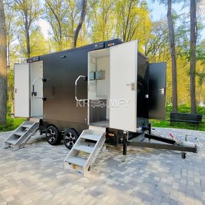 Baño Portátil Móvil de Lujo de Acero Inoxidable 2025 en Venta, Remolque de Baño - Product Image 5