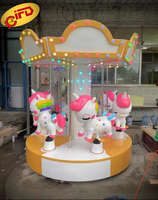 IFD Carrousel à pièces Petit champ de foire Merry Go Round Kids 6 8 Sièges Carrousel Pour Enfants Populaire