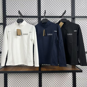 पुरुषों की फुटबॉल जर्सी लंबी आस्तीन वाली टी-शर्ट वसंत शरद ऋतु आधा जिपर फिटनेस जिम शर्ट उच्च गुणवत्ता वाले स्टैंड कॉलर आउटडोर - Product Image 1