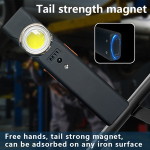Torch Aluminum Portable Outdoor Professional Adventure Tool COB Magnetic Flashlight With Laser Print WD-W08 Flat Flashlight WD-W - Product Image 5