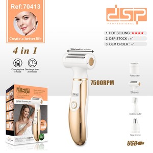 Depiladora eléctrica DSP para mujer, afeitadora recargable resistente al agua IPX4 para depilación corporal, para piernas, axilas, área del bikini - Product Image 5