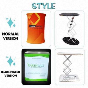 Portable <b>Foldable</b> Trade Show Counter Table Promotion <b>Desk</b> for Trade Show Retractable Promotion Pop up Table - Product Image 2