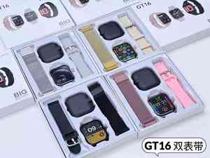 <b>Cheap</b> Fashionable GT16 Smart <b>Watch</b> with Dual Straps Stainless Steel Strap Montre Connecte Reloj Smartwatch - Product Image 6