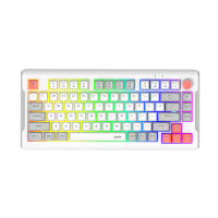 Teclado para Juegos Acer OAK223 Tri-Mode de Membrana, 80 Teclas, Retroiluminación RGB, Anti-Ghosting, Resistente al Agua, con Inclinación Ajustable para PC y Portátil