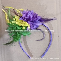 Serre-tête artisanal en plumes pour femme, idéal pour les fêtes, les spectacles, les carnavals et comme accessoire de coiffure de mariée
