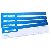 Règle en PVC personnalisée pour étudiants, réutilisable, en plastique, droite, sérigraphiée, motifs mignons, logo personnalisé, couleur, taille, forme, cadeaux