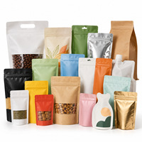 Sacs d'emballage en plastique personnalisés imprimés en couleur, en Mylar, avec fenêtre brillante en OPP, pour bonbons et aliments, avec fermeture éclair, fabrication sur mesure