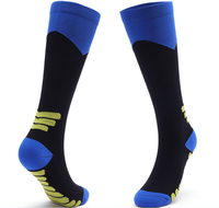 Logo personnalisé Chaussettes de compression pour course à hauteur du genou 20-30 Baseball Chicago Blanc Sport