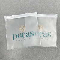 Bolsa de plástico de embalaje de PVC personalizada para ropa, bolsa pequeña con cremallera para joyería