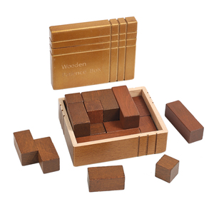 New Eco-Friendly Wooden Russian <strong>Blocks</strong> Nine <strong>Bed</strong> Box Puzzle Set Montessori Educational Toy for Kids - Product Image 6