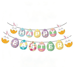 DAMAI - Juego de Vajilla de Papel con Estampado de Conejitos y Huevos para la Fiesta de Pascua, Decoración para el Hogar y Recuerdos para Fiestas - Product Image 4