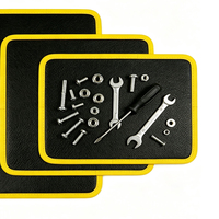 Tapis magnétique flexible 3 pièces et support de plateau, tapis magnétique flexible et antidérapant pour garage, atelier, outils de réparation automobile