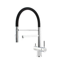 Robinet de cuisine en laiton à extraction 5 en 1 avec osmose inverse italienne, robinet d'eau pétillante à extraction 5 en 1