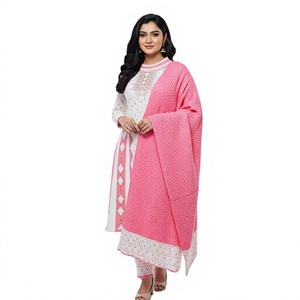 Premium Pink <b>Wool</b> Shawl <b>Wrap</b> Polka Dot Breathable Ethnic Scarf Textured Bollywood Style Winter Accessory for Festival Wear - Product Image 1