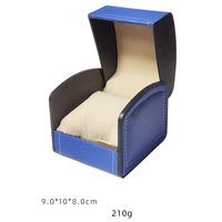 Boîte d'emballage de montre de luxe en carton fait main vert avec logo personnalisé boîte-cadeau de montre en cuir PU