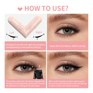 Meilleur eye-liner liquide vegan en forme <span class=keywords><strong>de</strong></span> cœur, waterproof, double embout rotatif, stylo tampon pour eye-liner marron - Product Image 6