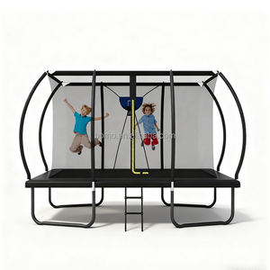 <span class=keywords><strong>Trampoline</strong></span> rectangulaire de basket-ball d'extérieur Zoshine durable 8x12 pieds avec filet de sécurité et cadre galvanisé, design écologique - Product Image 1