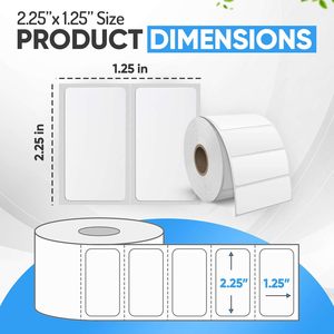 Etiquetas Térmicas Directas de 2.25" X 1.25" para Códigos de Barras, Código de Barras UPC Perforado, Compatible con Rollo, Zebra, <span class=keywords><strong>Munbyn</strong></span>, Nelko - Product Image 2