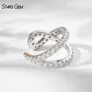 Pendientes de Clip con Diamantes Cultivados en Laboratorio, Oro Sólido de 10K, 1.4mm 0.5ct, Modernos y Unisex, Starsgem - Product Image 6