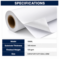 Rouleau adhésif PP extra mat à séchage rapide, imprimable, imperméable, en gros, pour impression d'affiches, d'enseignes et de cadres d'art intérieurs