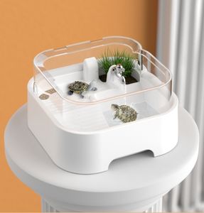 Tanques de tortugas con bombas de <span class=keywords><strong>agua</strong></span>, tanques de tortuga pequeños con plataformas y comederos Fábrica de Jeneca al por mayor - Product Image 3