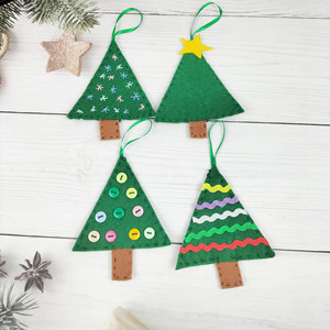 Christmas Tree Decoration Pendant Set Cute Felt Small <b>Ornaments</b> Non-woven Gifts Christmas Pendant Set Wholesale New Year - Product Image 2