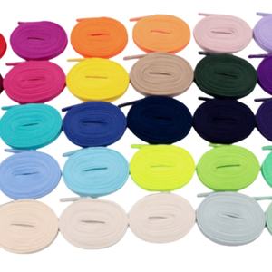 Cordones planos de poliéster para correr de Color sólido de alta calidad Cordones de cuerda gruesa para <span class=keywords><strong>AF1</strong></span> - Product Image 5