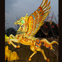 Nouvel An chinois, Thanksgiving, Saint-Valentin, spectacle de lanternes, grande sculpture animale 3D, lumières LED étanches, utilisation en extérieur