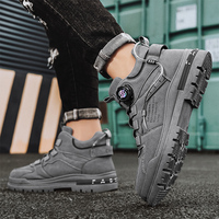 Chaussures de Course Respirantes Montantes Tendance pour Hommes, Polyvalentes à Semelle Épaisse, Sportives et Décontractées, Idéales pour l'Hiver