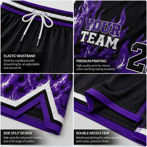 Shorts de basketball personnalisés sublimés, uniformes d'équipe, shorts anti-transpiration, vêtements de sport athlétiques, fabricant - Product Image 3