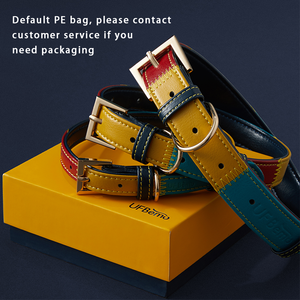 UFBemo Offre Spéciale réglable motif personnalisé sans traction luxe en cuir PU collier <span class=keywords><strong>pour</strong></span> animaux de compagnie collier en gros <span class=keywords><strong>pour</strong></span> la course à pied - Product Image 5