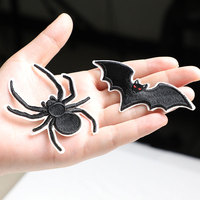 Autocollant exquise broderie réaliste chauves-souris scorpion araignée Patch pour la décoration