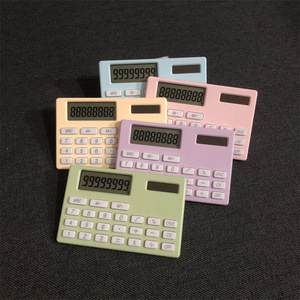 Ultra Thin Card Calculator 8 Digits Battery Powered ABS Material Yellow Color For Everyday Use - Product Image 1