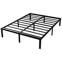 Cadre de lit en métal convertible pliable et réglable pleine grandeur, design moderne, construction durable, portable, personnalisable, pour usage hôtelier
