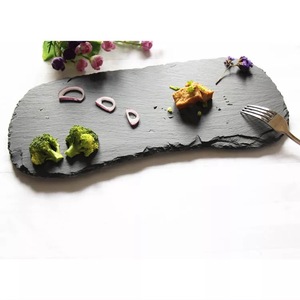Assiettes à dîner <span class=keywords><strong>en</strong></span> céramique de porcelaine à la mode écologique <span class=keywords><strong>vaisselle</strong></span> <span class=keywords><strong>en</strong></span> ardoise saine pour restaurant vente de mariage sur des plats <span class=keywords><strong>en</strong></span> ardoise - Product Image 2
