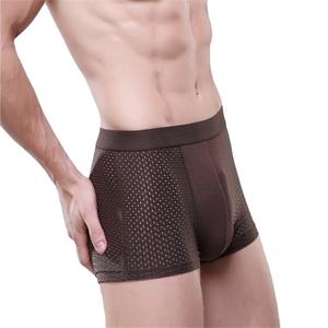 सांस बर्फ रेशम कपड़े जाल बॉक्सर सेक्सी आरामदायक पुरुषों की कपास डिजाइनर प्लस आकार बॉक्सर संक्षिप्त - Product Image 3