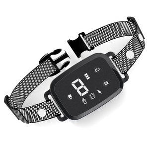 यूएसबी रिचार्जेबल एलसीडी स्क्रीन डॉग बार्क निवारक उपकरण कंपन, बीप और शॉक 3 कार्यों के साथ एंटी बार्क कॉलर - Product Image 1