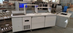 カスタムデザインステンレス鋼単温度バブルティーカウンターフリーザー120-200L容量ミルクティーボバティーカフェ用 - Product Image 2