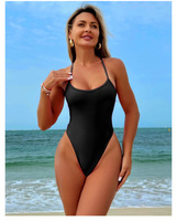 Maillots de bain en gros personnalisés 2026, string fin, sexy, élastique, vêtements de bain, armature, coupe haute, maillot de bain une pièce, bikini
