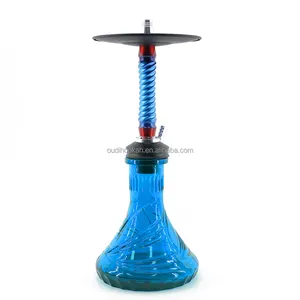 Small Size Aluminum hookah with glass shisha base hookah bottle for bar