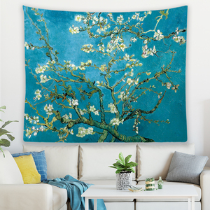 Tapiz Decorativo para Pared <span class=keywords><strong>de</strong></span> Sala <span class=keywords><strong>de</strong></span> Estar, Impresión <span class=keywords><strong>de</strong></span> <span class=keywords><strong>Estrellas</strong></span>, Luna y <span class=keywords><strong>Noche</strong></span> <span class=keywords><strong>de</strong></span> <span class=keywords><strong>Van</strong></span> <span class=keywords><strong>Gogh</strong></span>, 100% Poliéster, Impermeable, Lavable a Máquina - Product Image 3