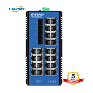 <span class=keywords><strong>Switch</strong></span> PoE Gigabit 24 ports de qualité industrielle, 4 SFP, géré L2+, -40 à 85 ° Protection contre les surtensions C 6KV, double alimentation IEEE802.3af/at pour usine OA - Product Image 1