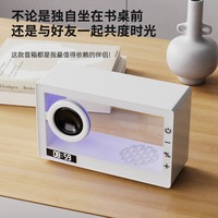 Speaker Mini Transparan Minimalis dengan Kontrol Sentuh, Slot Kartu, Bluetooth 5.1, RGB Warna-warni, Baterai Lithium, Speaker Desktop Kreatif