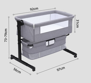 <span class=keywords><strong>Cuna</strong></span> Plegable con Tela Suave al Tacto, Frenos de Rueda y Funda de Colchón Extraíble - Certificación EN - Product Image 5