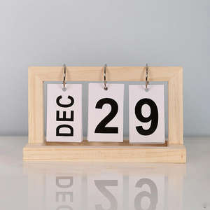 Calendario de Escritorio de Madera de Lujo, Diseño Art Deco, para Decoración del Hogar, Sala de Estar, Entrada, Cumpleaños, Navidad, Venta al Por Mayor - Product Image 3